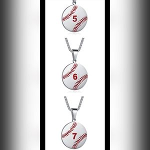 New Stainless Steel baseball Jersey # Bible Verse Necklace.  All #s USUALLY avai